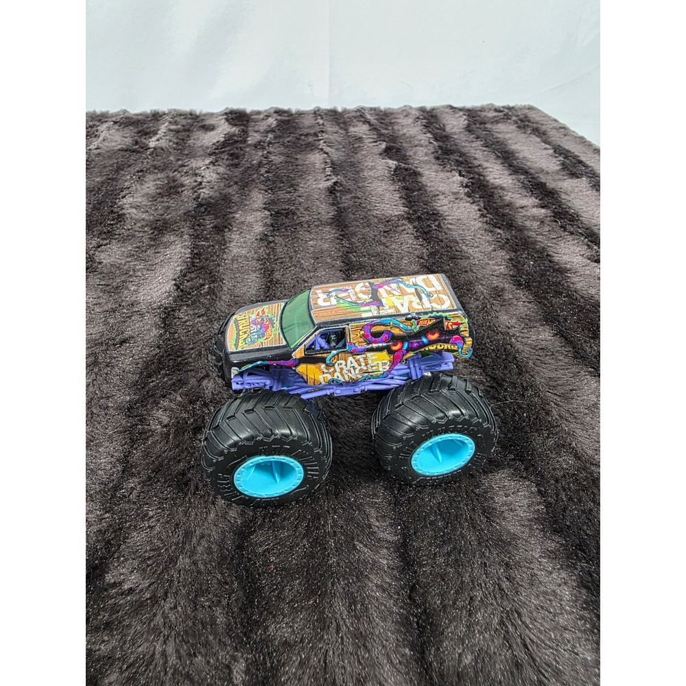 Hot Wheels Monster Trucks Crate Danger 1:64 Scale Die-Cast Toy Truck Multi-Color